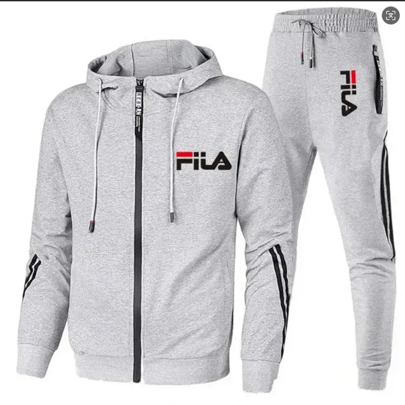 Men’s Zip-Up Tracksuit Set – Jacket & Joggers