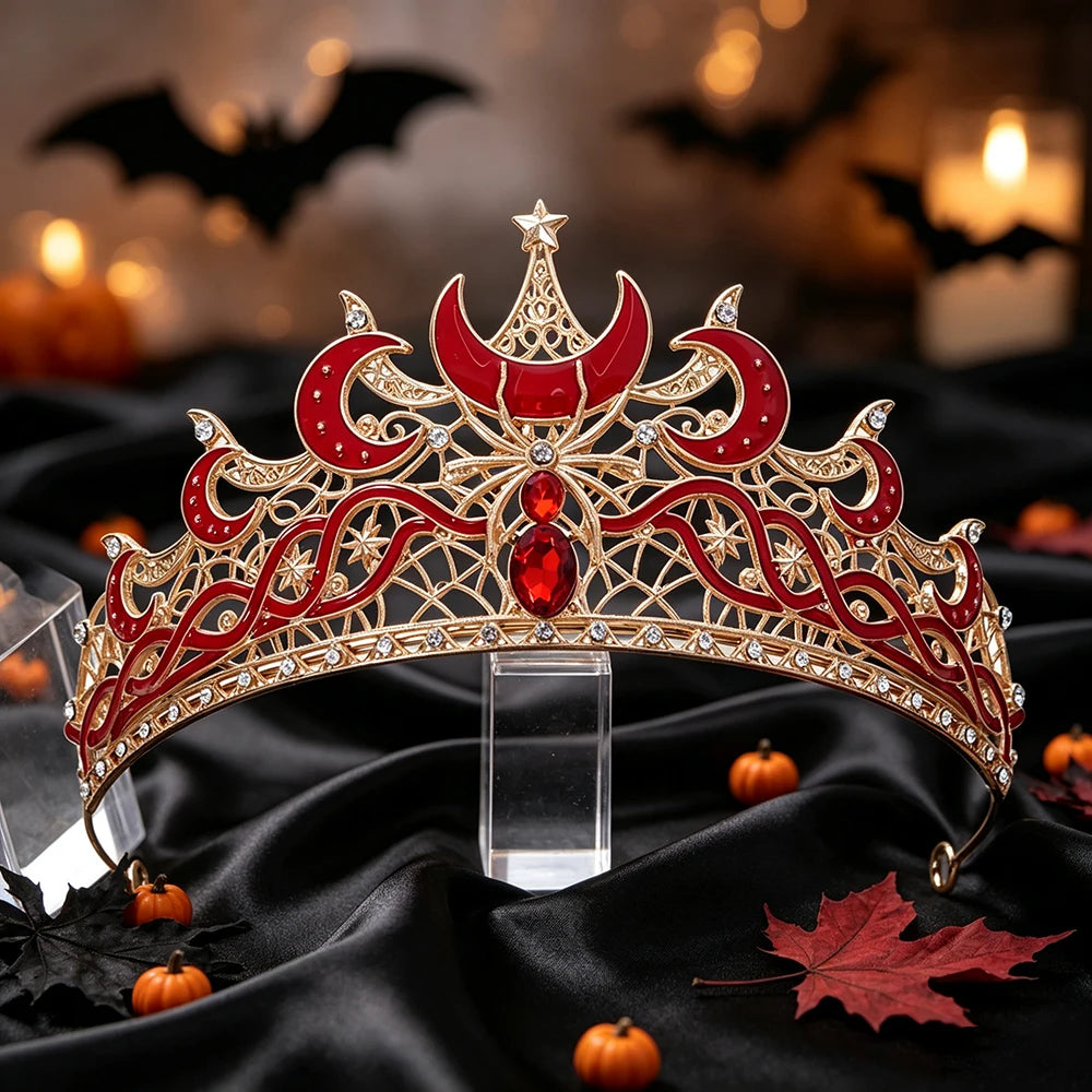 Gothic moon and star witch tiara – product detail 13