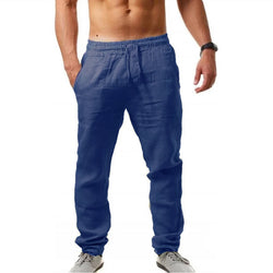 Men's Lightweight Summer Pants – Breathable, Elastic Waist, Casual Straight Fit - 3KDyn