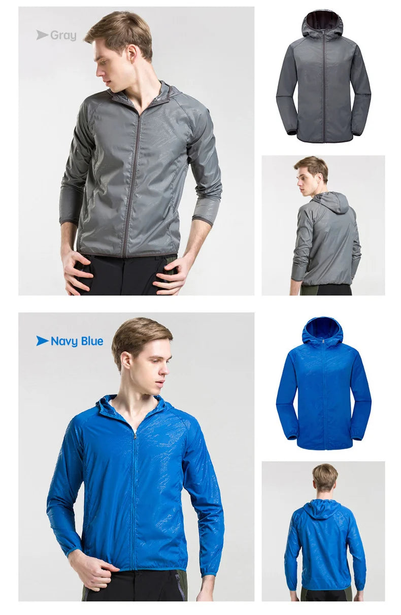 Camping Waterproof Windbreaker Rain Jacket – Unisex Lightweight Outdoor Coat - 3KDyn