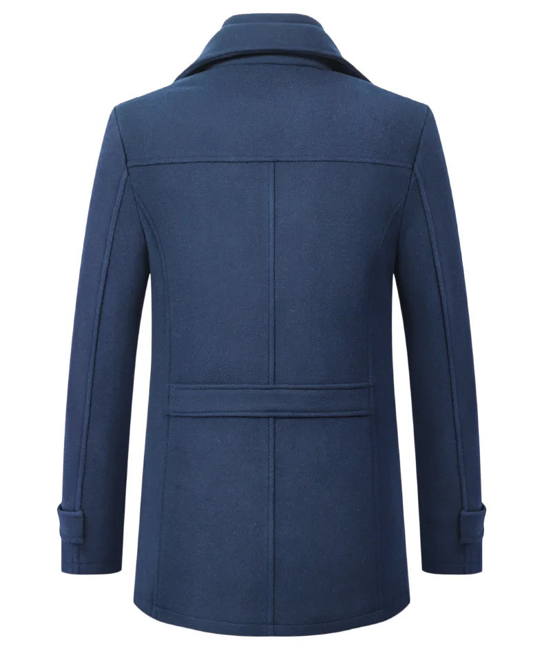 Blue coat on a white background