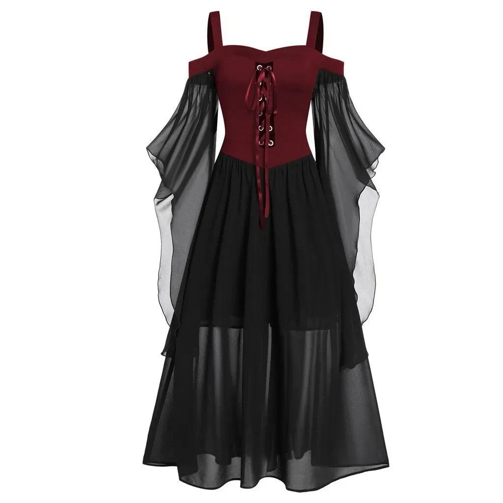 Medieval witch costume dress for women’s cosplay and themed parties