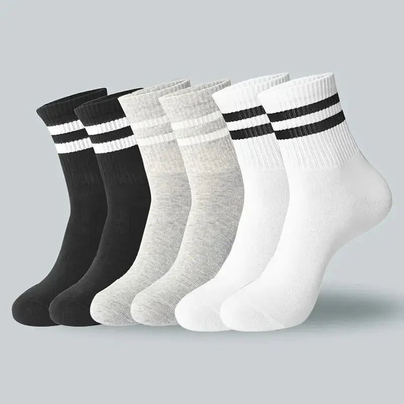 Men's Crew Socks (6–20 Pairs) – Breathable Sport - 3KDyn