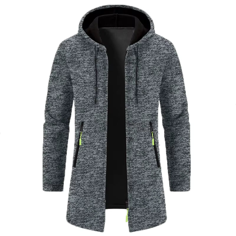 Men’s Outdoor Fleece-Lined Zipper Hoodie – Warm, Casual, and Stylish Winter Sweatshirt - 3KDyn