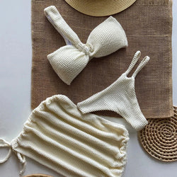 Sexy 3pieces Micro Bikini 2025 Women Swimsuit Female Swimwear Thong Bikinis Set Brazilian Beach Wear Bathing Suit Biquini - 3KDyn