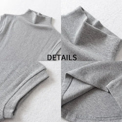 Women's Sleeveless Turtleneck Tank Top – Stretchy Slim Fit Mock Neck - 3KDyn