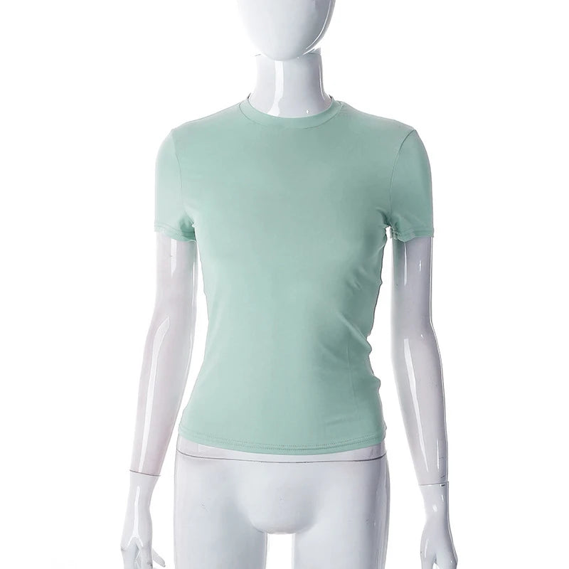 Women’s Soft Casual Crop T-Shirt – Short Sleeve Summer Tee - 3KDyn