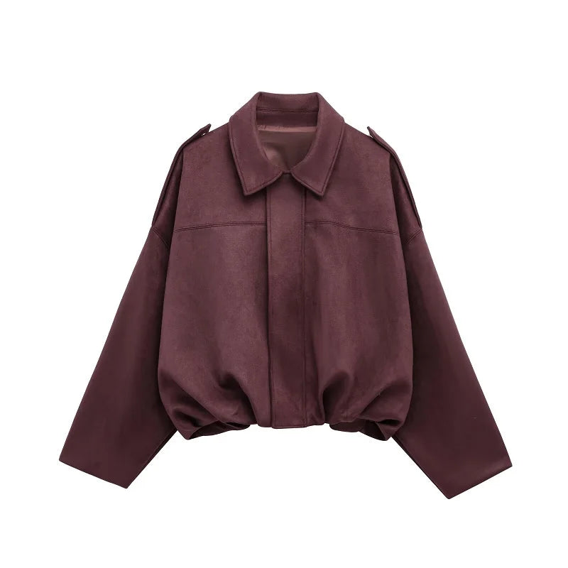 Brown jacket on a white background