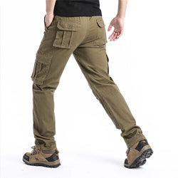 Men's Loose Tactical Cotton Cargo Pants – Relaxed Fit with Pockets - 3KDyn