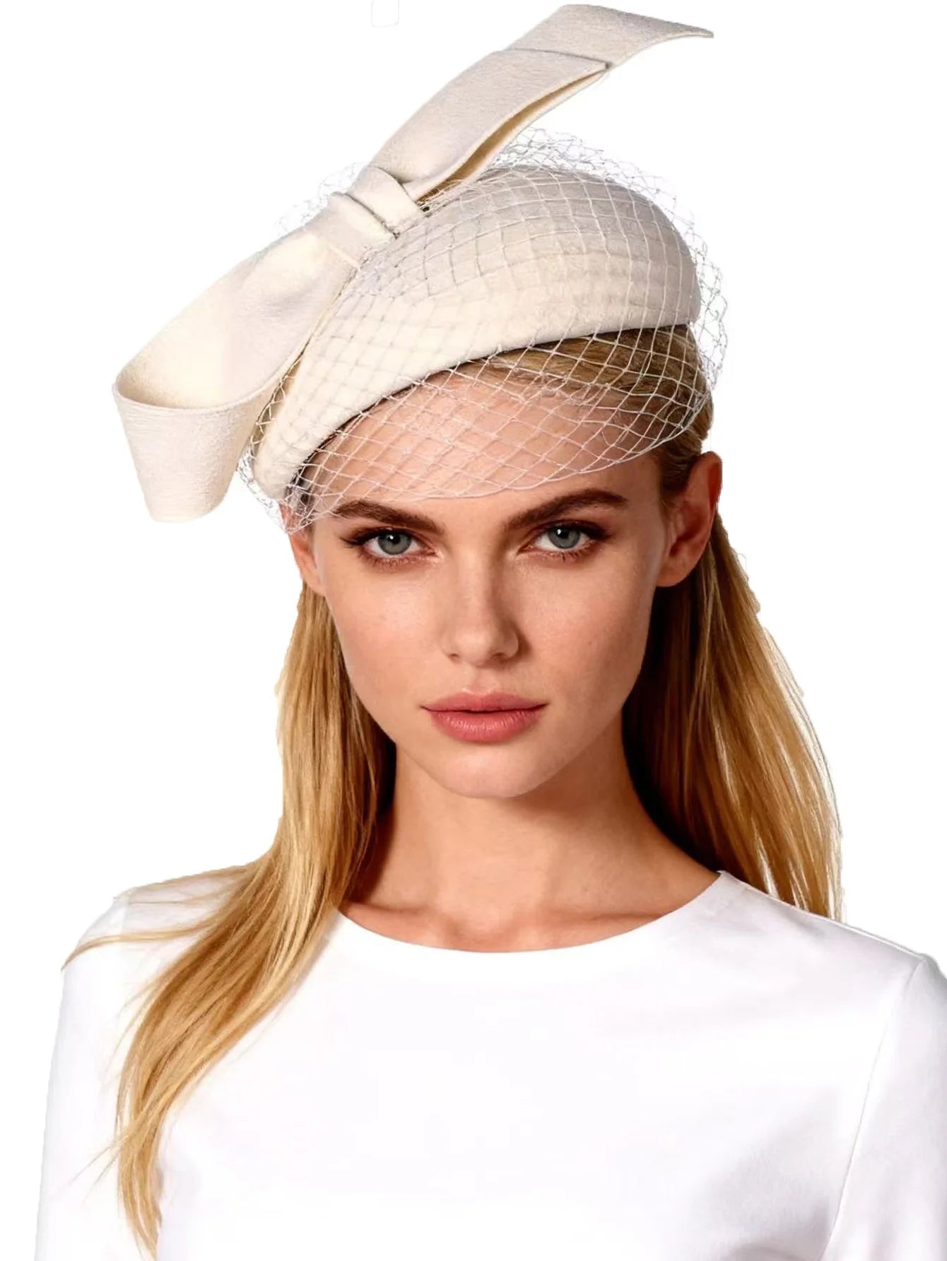 Women’s wool felt bow beret