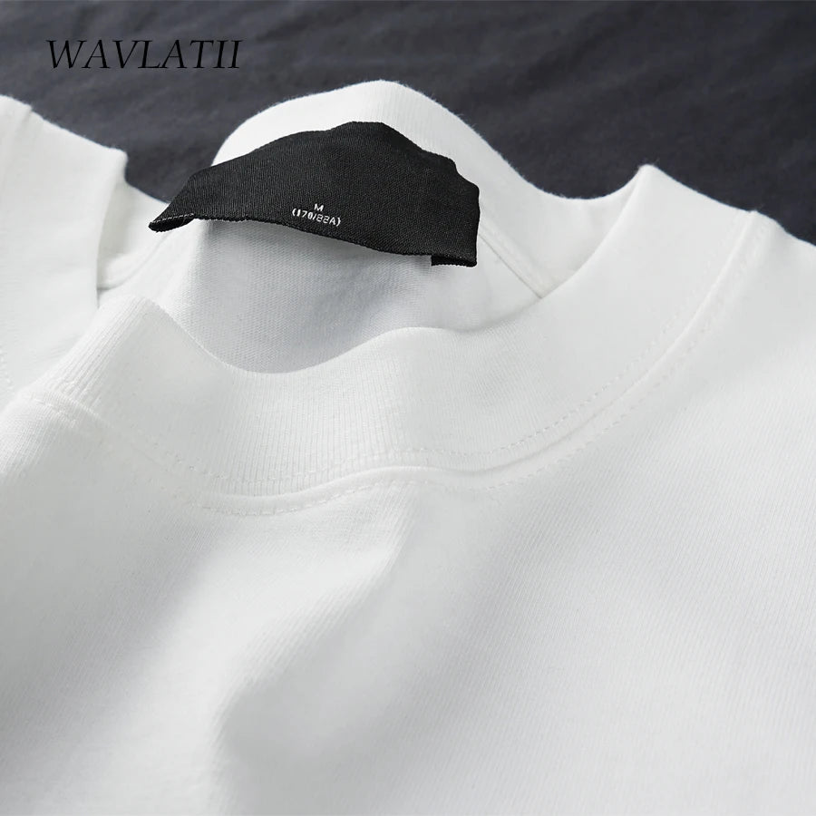 WAVLATII Oversized Unisex Summer T-Shirt – Casual Style, Loose Fit - 3KDyn