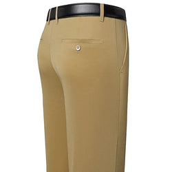 Men's Business Casual Pants – Lightweight, Slim Fit, Classic Straight Trousers - 3KDyn