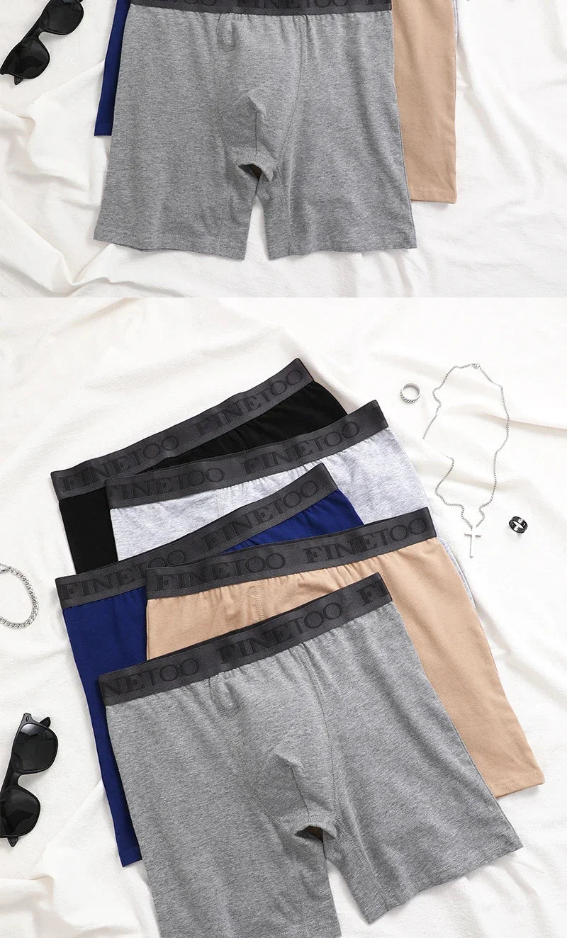 Set of men's underwear in various colors on a white background