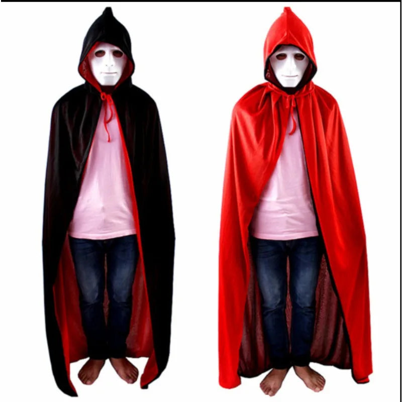 Unisex black and red reversible vampire cape – product detail 5