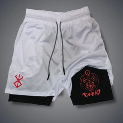2 in 1 Compression Shorts for Men Gym Workout Running Shorts with Phone Pockets Athletic Quick Dry Activewear - 3KDyn