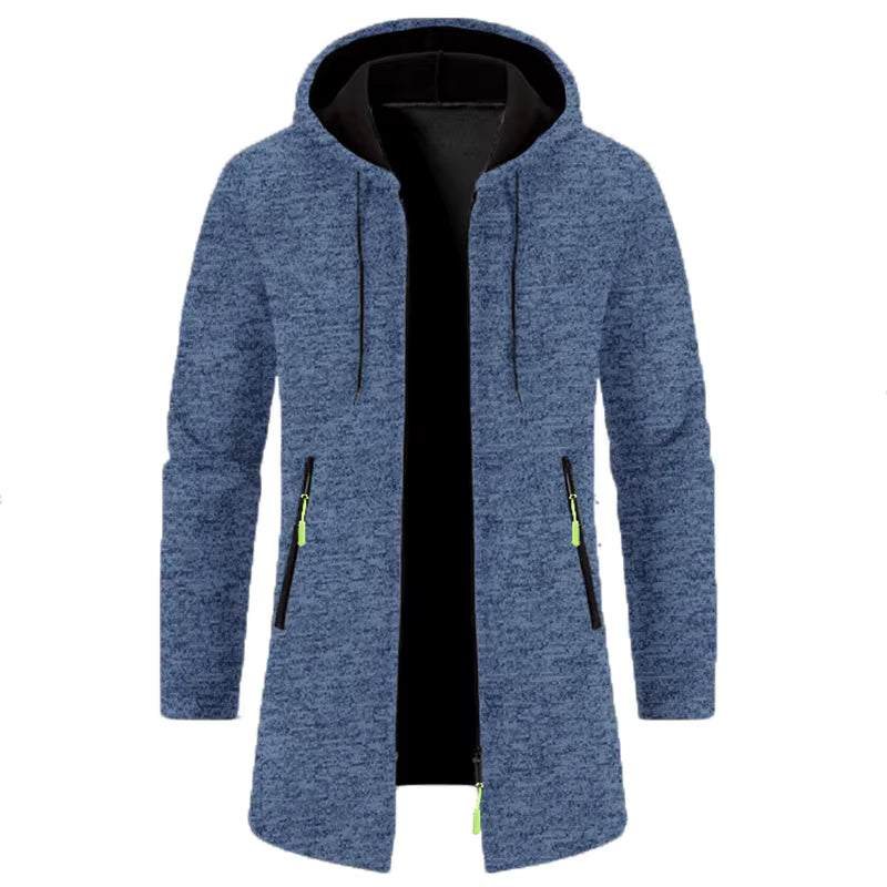 Men’s Outdoor Fleece-Lined Zipper Hoodie – Warm, Casual, and Stylish Winter Sweatshirt - 3KDyn