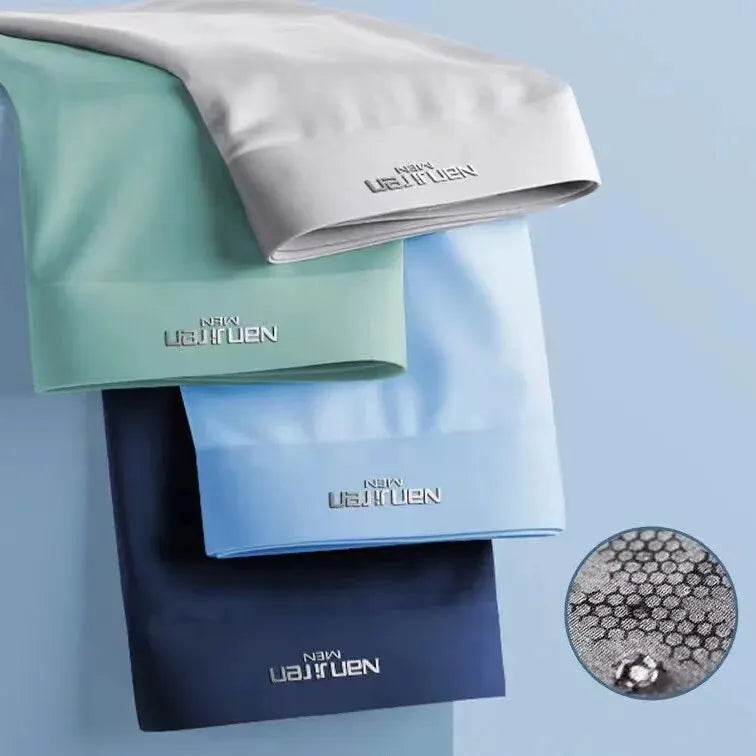 Details of men’s cooling boxer briefs—elastic waistband, soft stretch fabric, lightweight comfort | 3KDyn