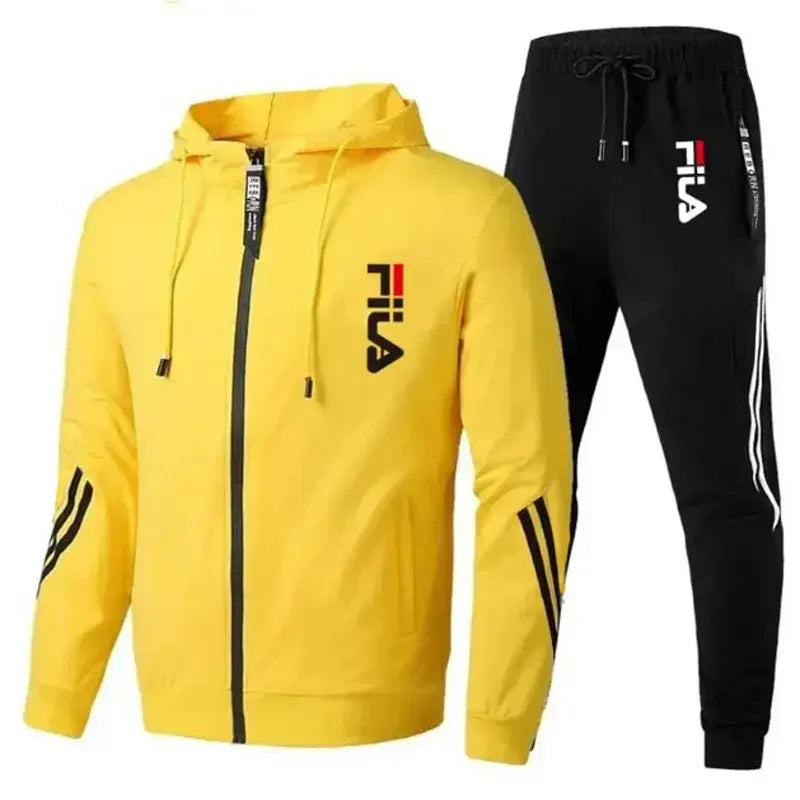 Men’s Zip-Up Tracksuit Set – Jacket & Joggers