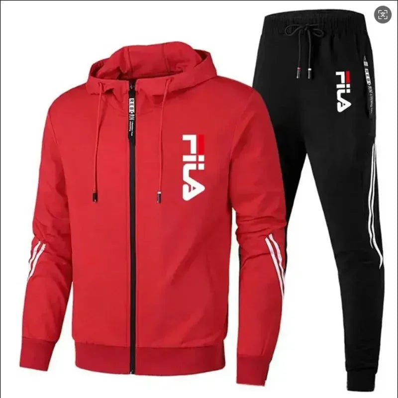 Men’s Zip-Up Tracksuit Set – Jacket & Joggers