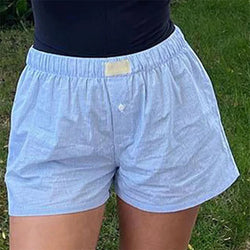 Women's Y2k Pajamas Shorts Cute Plaid Pj Short Pants Flannel Lounge Sleep Shorts Bottoms Elastic Waist Baggy Boxers Tracksuit - 3KDyn