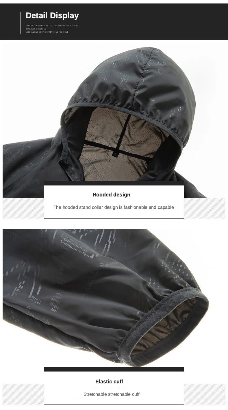 Camping Waterproof Windbreaker Rain Jacket – Unisex Lightweight Outdoor Coat - 3KDyn