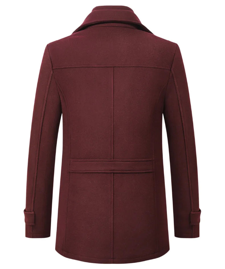 Maroon coat on a white background