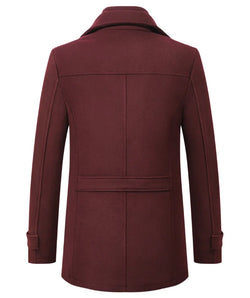 Maroon coat on a white background