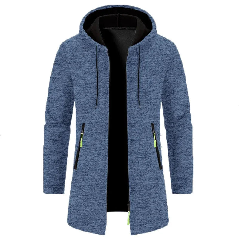 Men’s Outdoor Fleece-Lined Zipper Hoodie – Warm, Casual, and Stylish Winter Sweatshirt - 3KDyn