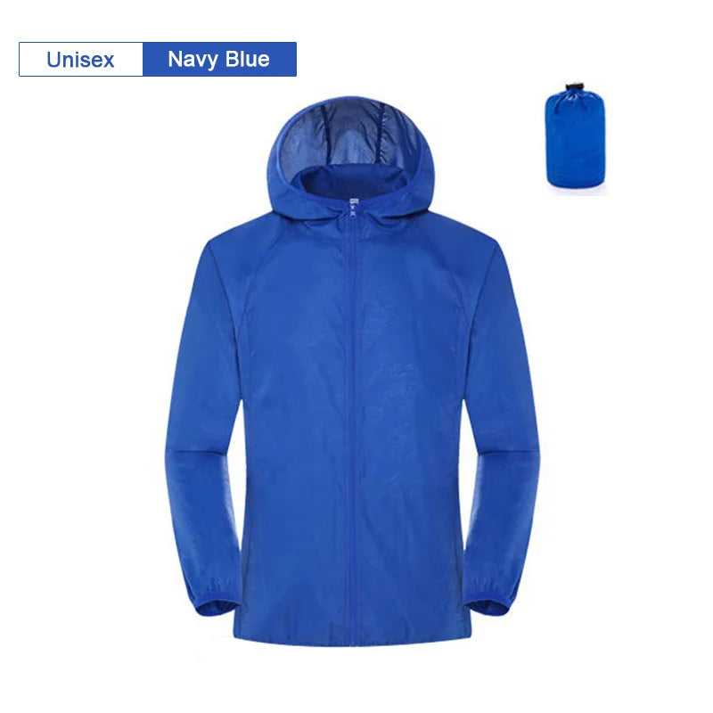 Camping Waterproof Windbreaker Rain Jacket – Unisex Lightweight Outdoor Coat - 3KDyn