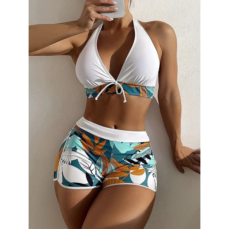 Women’s halter bikini set – White | 3KDyn