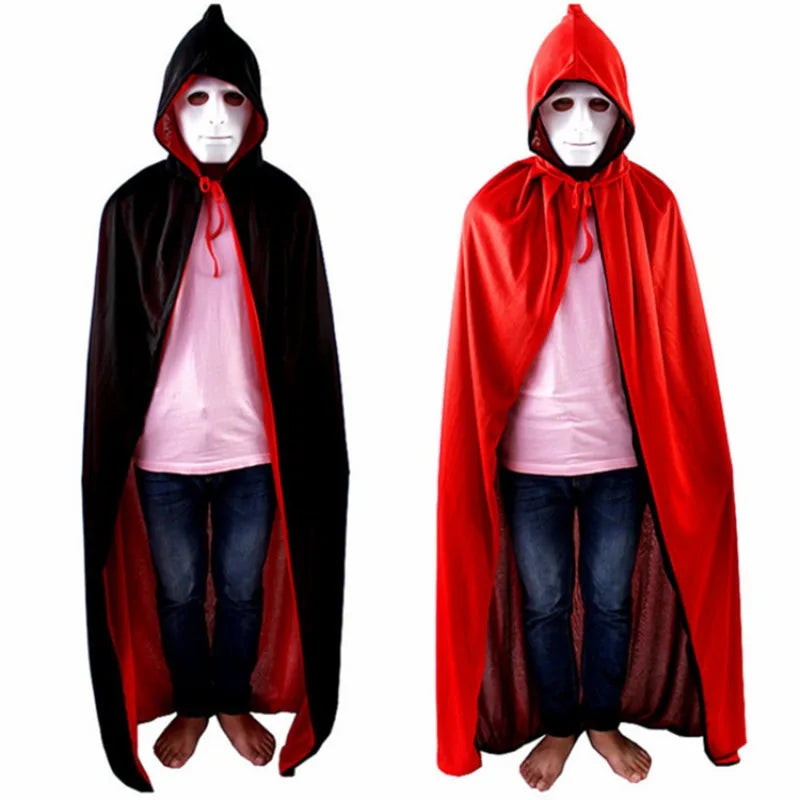 Unisex black and red reversible vampire cape – product detail 4