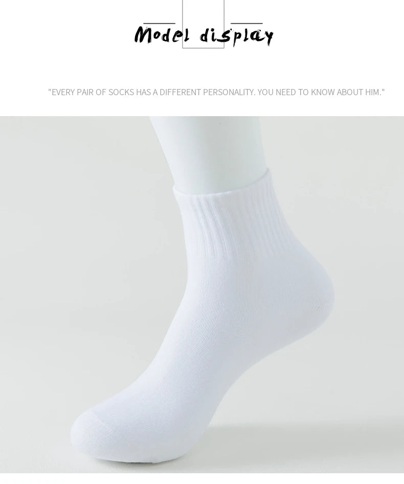 Unisex Mid-Crew Business Socks – 5 or 8 Pairs, Soft & Breathable - 3KDyn