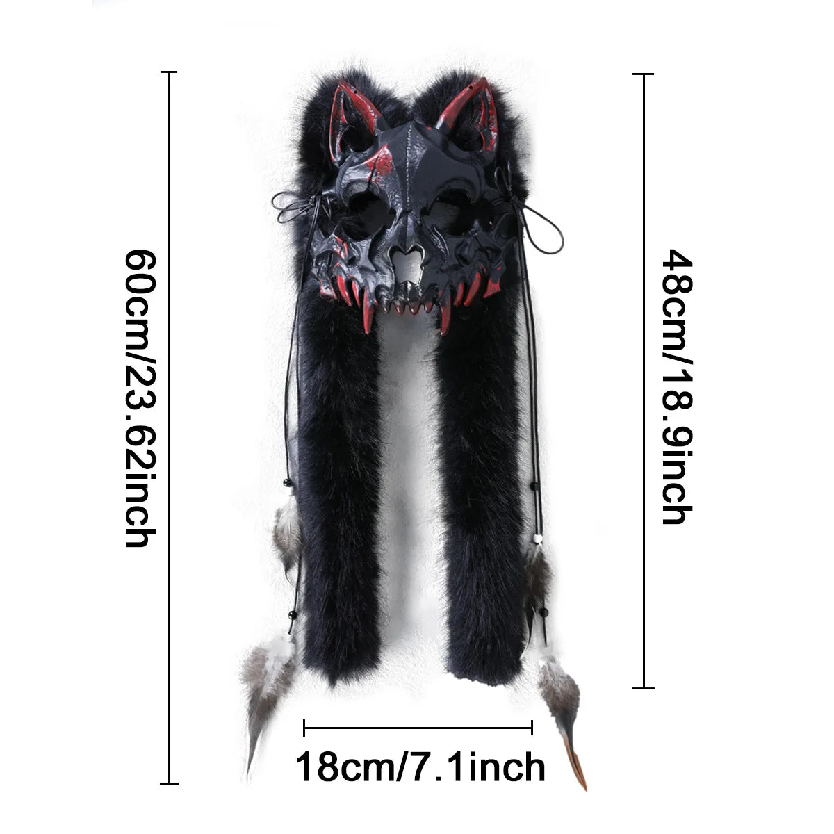 Unisex gothic animal skull mask for Halloween and cosplay