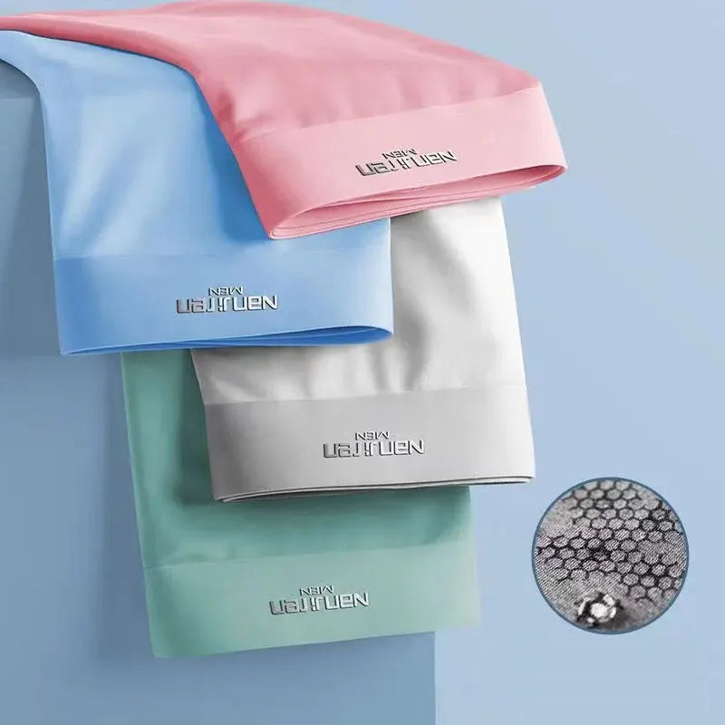 Three colorful cloths with 'LIU YI LUN' branding on a light blue background.