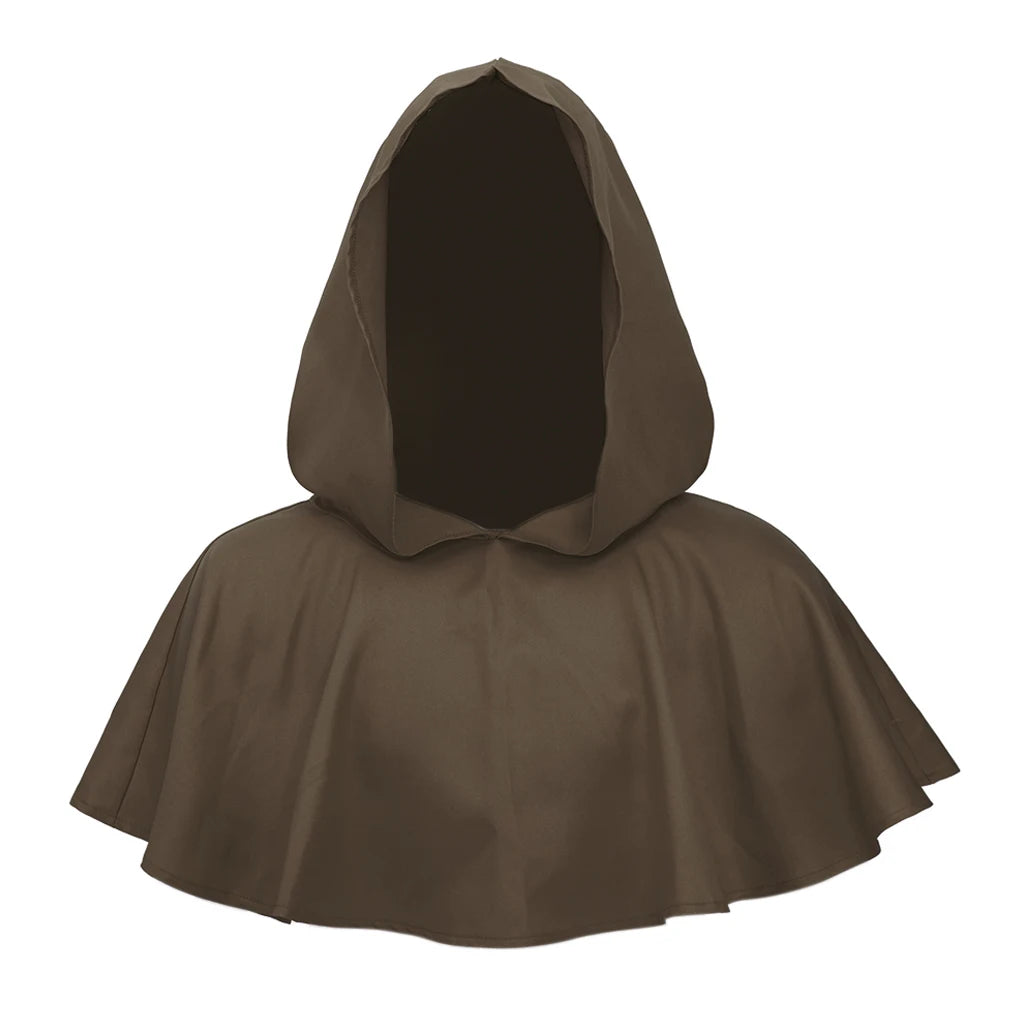 Hooded medieval cloak for wizard, vampire and fantasy costumes