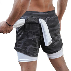 Men Running Shorts 2 In 1 Double-deck Sport Shorts Sportswear Gym Fitness Short Pants Training Jogging Bottom Men's Clothing - 3KDyn