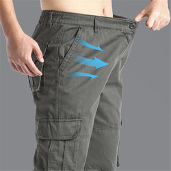 Men's Loose Tactical Cotton Cargo Pants – Relaxed Fit with Pockets - 3KDyn