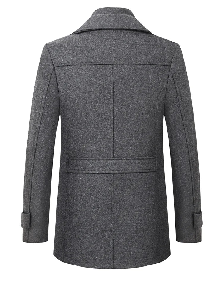 Gray coat on a white background