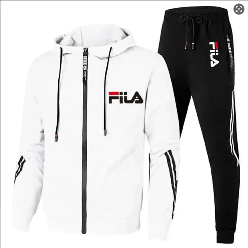 Men’s Zip-Up Tracksuit Set – Jacket & Joggers