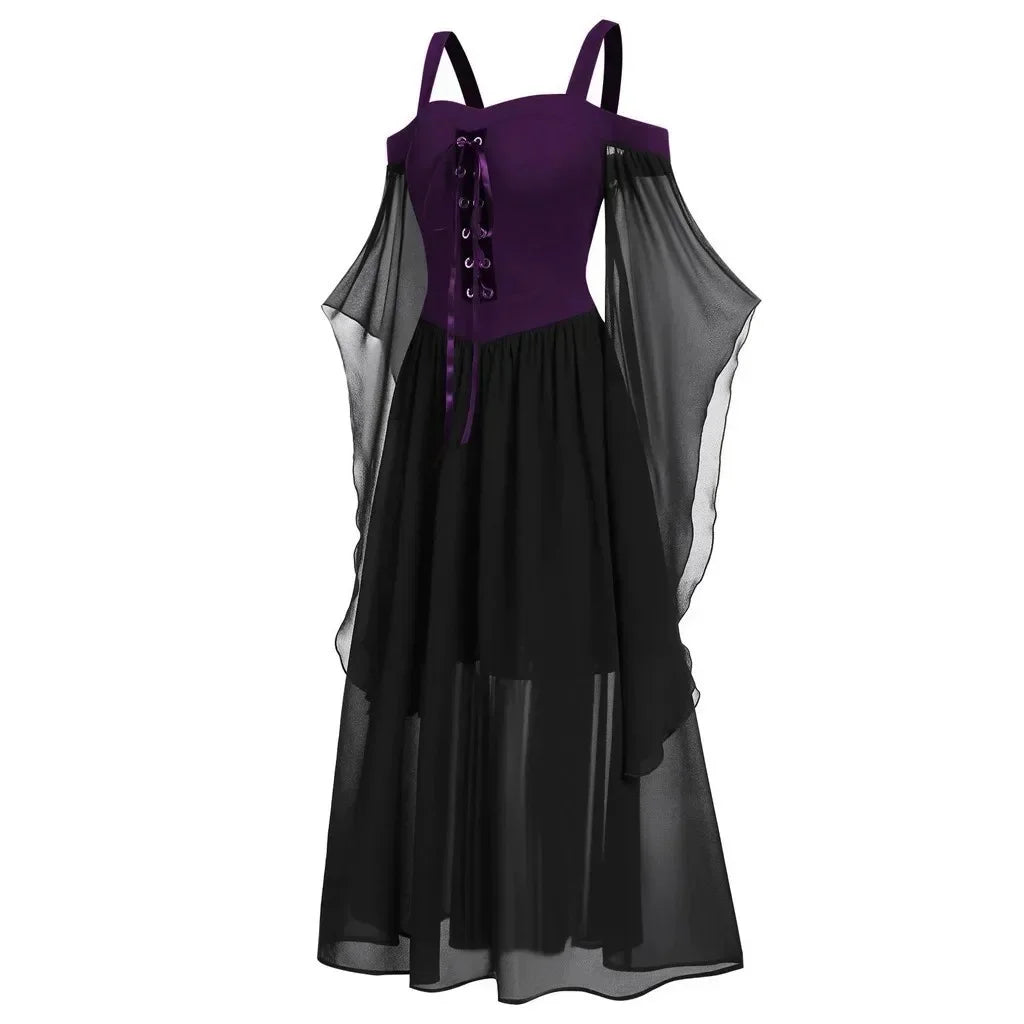 Medieval witch costume dress for women’s cosplay and themed parties