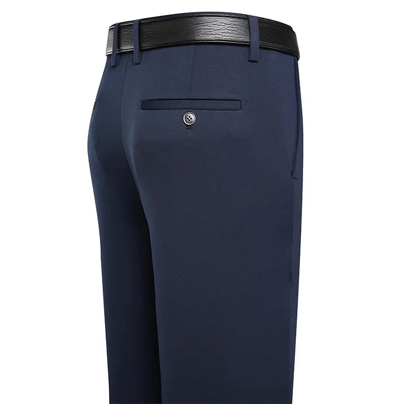 Men's Business Casual Pants – Lightweight, Slim Fit, Classic Straight Trousers - 3KDyn