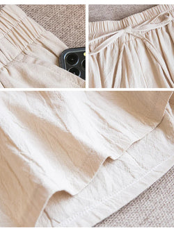 2024 Women Cotton Shorts,Summer Casual Solid Two Pockets shorts high waist loose shorts for girls Soft Cool female shorts - 3KDyn