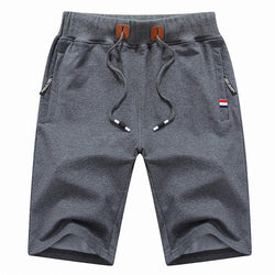 Men Casual Shorts New Summer Male Fashion Casual Short Men's Solid Color Fitness Breathable Shorts Men Drawstring Shorts - 3KDyn