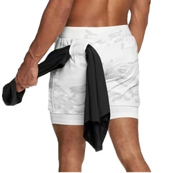 Men Running Shorts 2 In 1 Double-deck Sport Shorts Sportswear Gym Fitness Short Pants Training Jogging Bottom Men's Clothing - 3KDyn