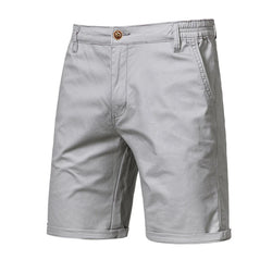 2021 New Summer 100% Cotton Solid Shorts Men High Quality Casual Business Social Elastic Waist Men Shorts 10 Colors Beach Shorts - 3KDyn