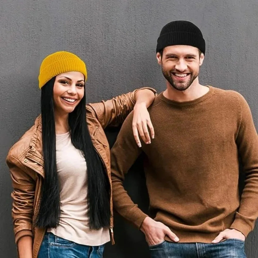 Unisex classic ribbed cuffed beanie