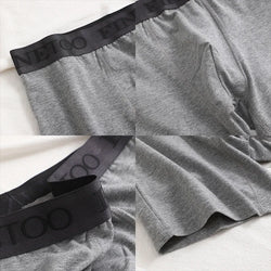 Close-up of waistband detail on men’s cotton boxer briefs