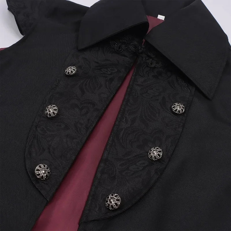 Gothic vampire high-collar costume coat – product detail 13