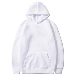 Solid Color Men's Fleece Hoodie – Casual Warm Pullover - 3KDyn