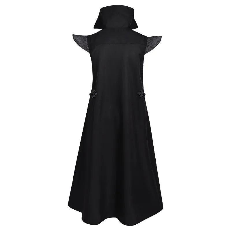Gothic vampire high-collar costume coat – product detail 3